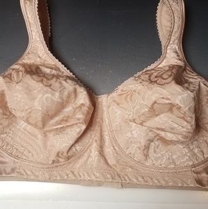 Playtex 18hr soft fit nude no wire pattern bra 42d